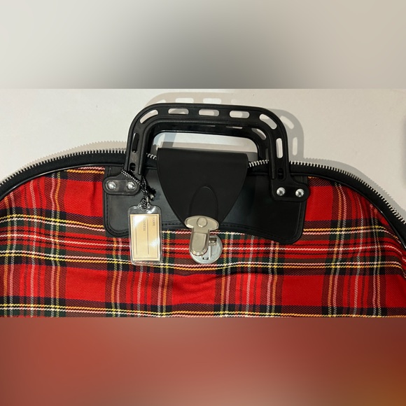 Vintage Elber Line Paris Plaid Garment Travel Bag – 1970s/80s - Picture 7 of 8